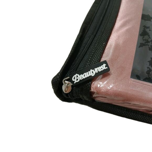 2 Pc Beautyrest KING Satin Pillowcases ROSE PINK Silky Therapeutic Hair Skin - Picture 7 of 10